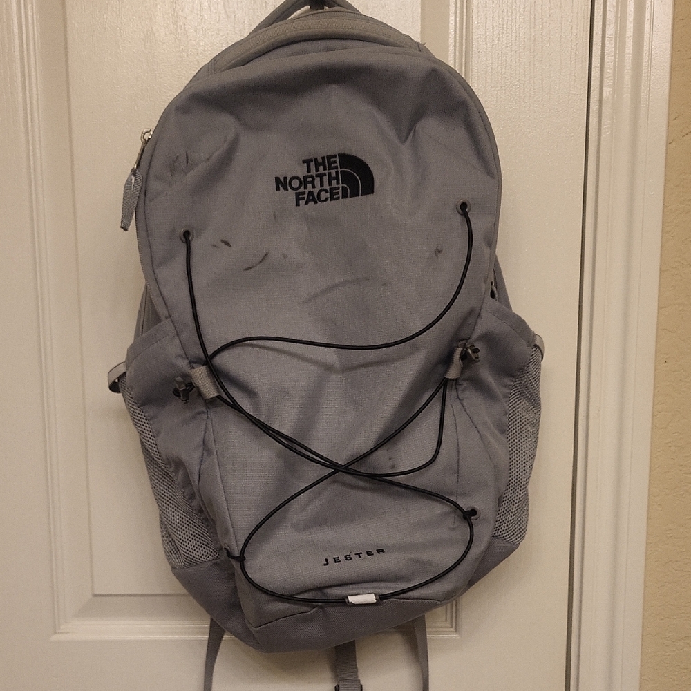 The North Face Light Gray Backpack